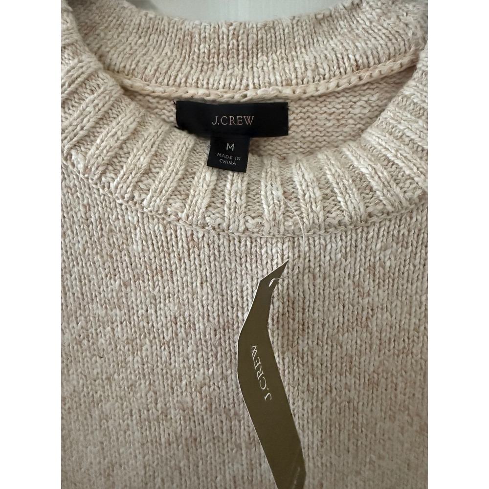 J. Crew Marled Crew Neck Puff Sleeve Sweater - Picture 2 of 2